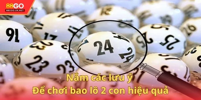 Nắm các lưu ý để chơi bao lô 2 con hiệu quả